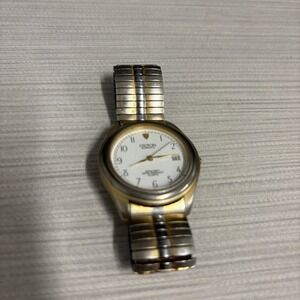 Croton Aquamatic Men Fashion Two Tone‎ Expansion Quartz Analog 36mm Watch 7 1/4"